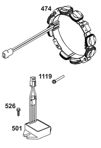 Alternator Group Diagram and Parts List for 358447-0112-01 200000 - 399999 Briggs and Stratton Engine
